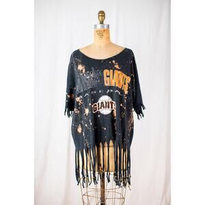 Vintage 90s San Francisco Giants Tee, Bleached Fringe Baseball T-Shirt MLB, XXL
